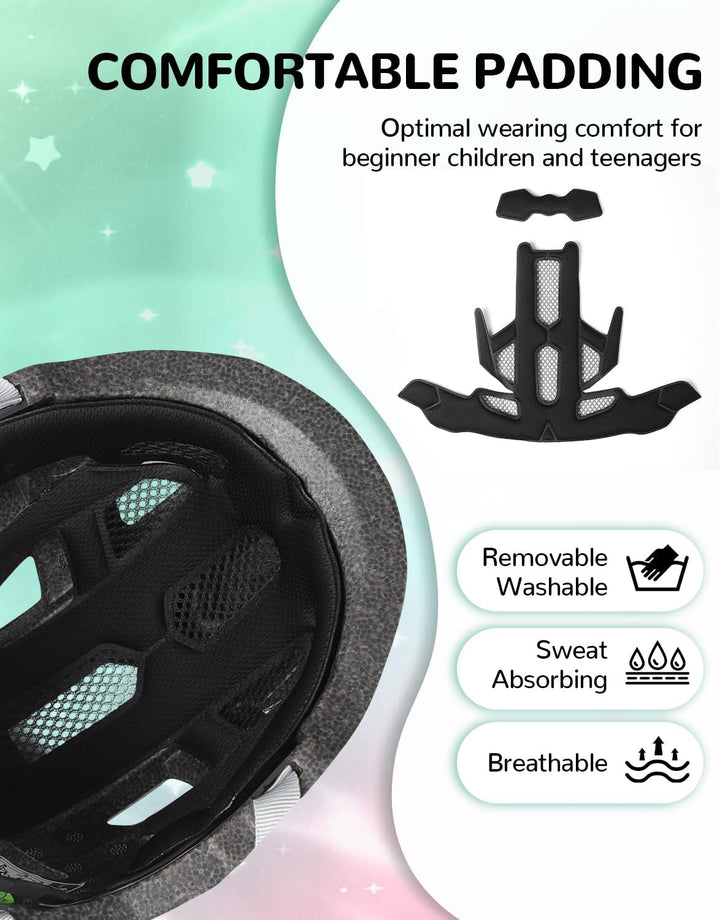 FUNWICT Kinder Fahrradhelm für Mädchen Jungen, Verstellbarer Kinderhelm Radhelm Skaterhelm Sporthelm