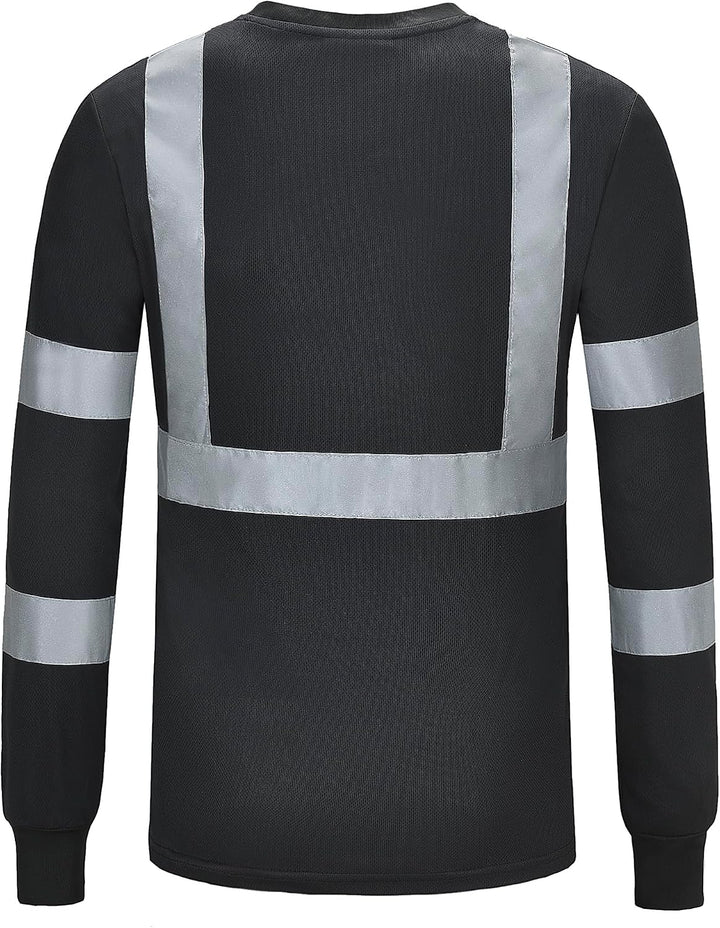 Warnschutz Shirt Langarm warn t Shirts Warnschutz Arbeitskleidung Eu-schwarz-langarm XL, Eu-schwarz-