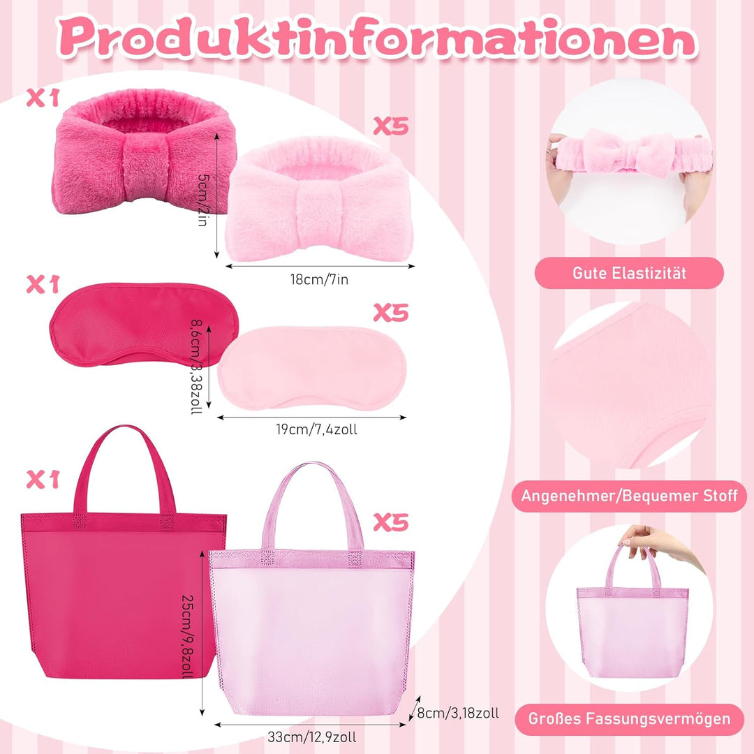 24 Stück Geburtstags-Bademantel, Prinzessinnen-Bademantel für Mädchen, 6 Bademäntel, 6 Tragetaschen,