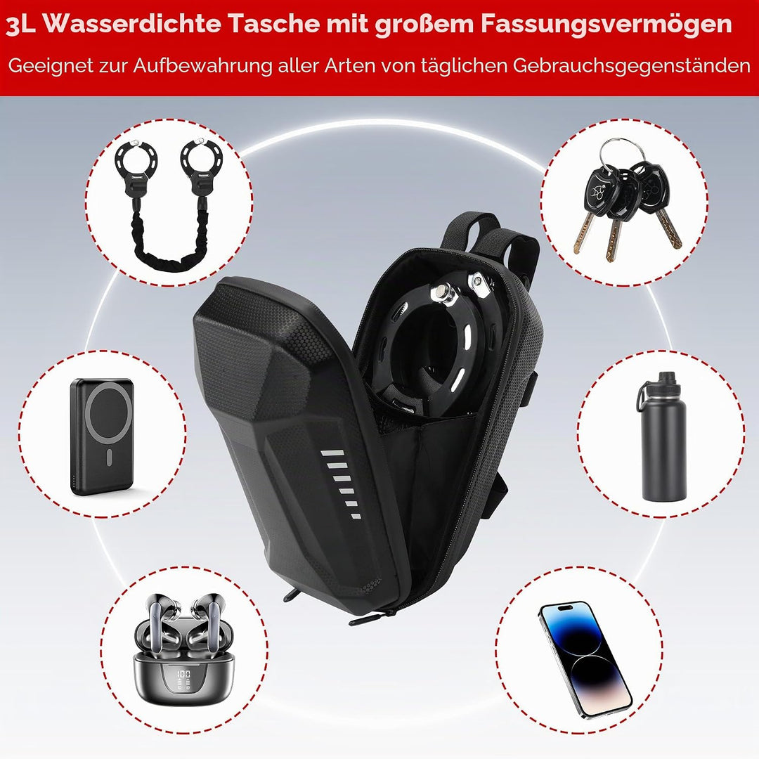 Robustes Elektro-Scooterschloss mit Rollertasche – 8 mm Anti-Diebstahl-Kettenschloss, 94 cm wetterfe