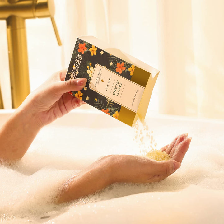Spa Luxetique Geschenke für Frauen-12tlg Tahiti Insel Bade Geschenkset mit ätherischem Öl, Weihnacht