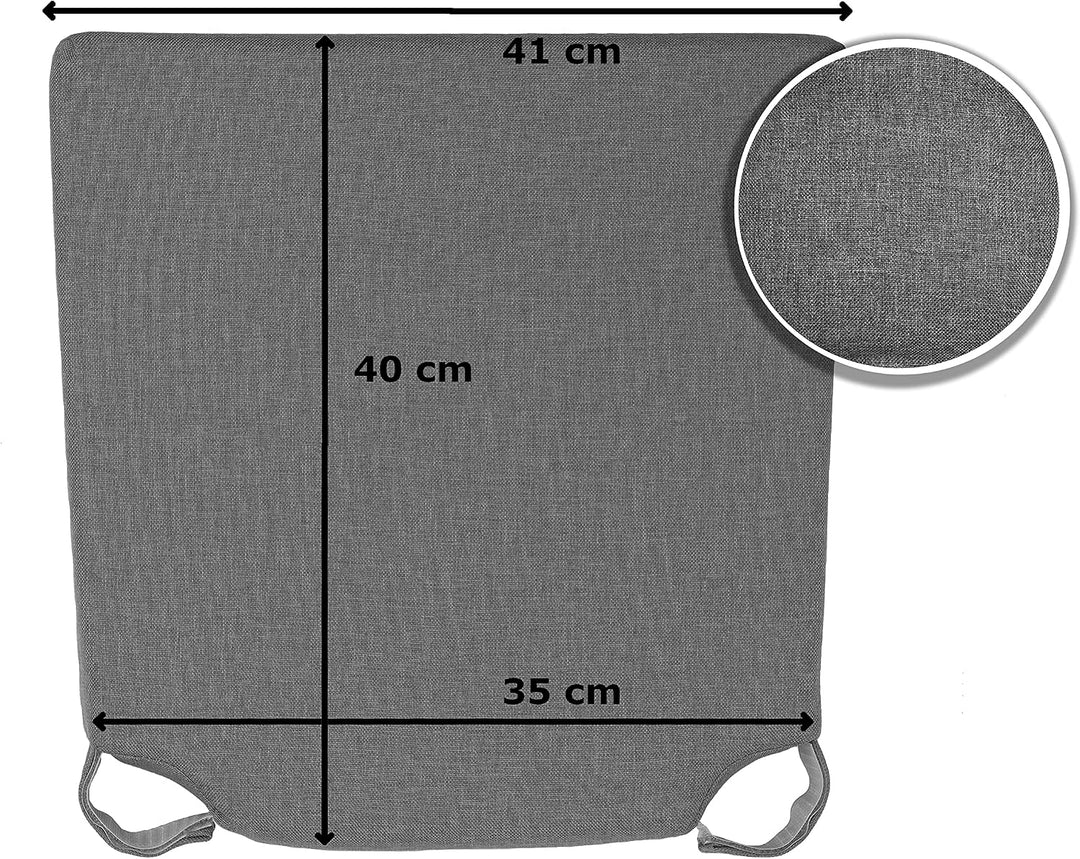 sunnypillow 4er Set Stuhlkissen mit Klettverschluss Polsterauflage Auflage für Stühle - Indoor/Outdo