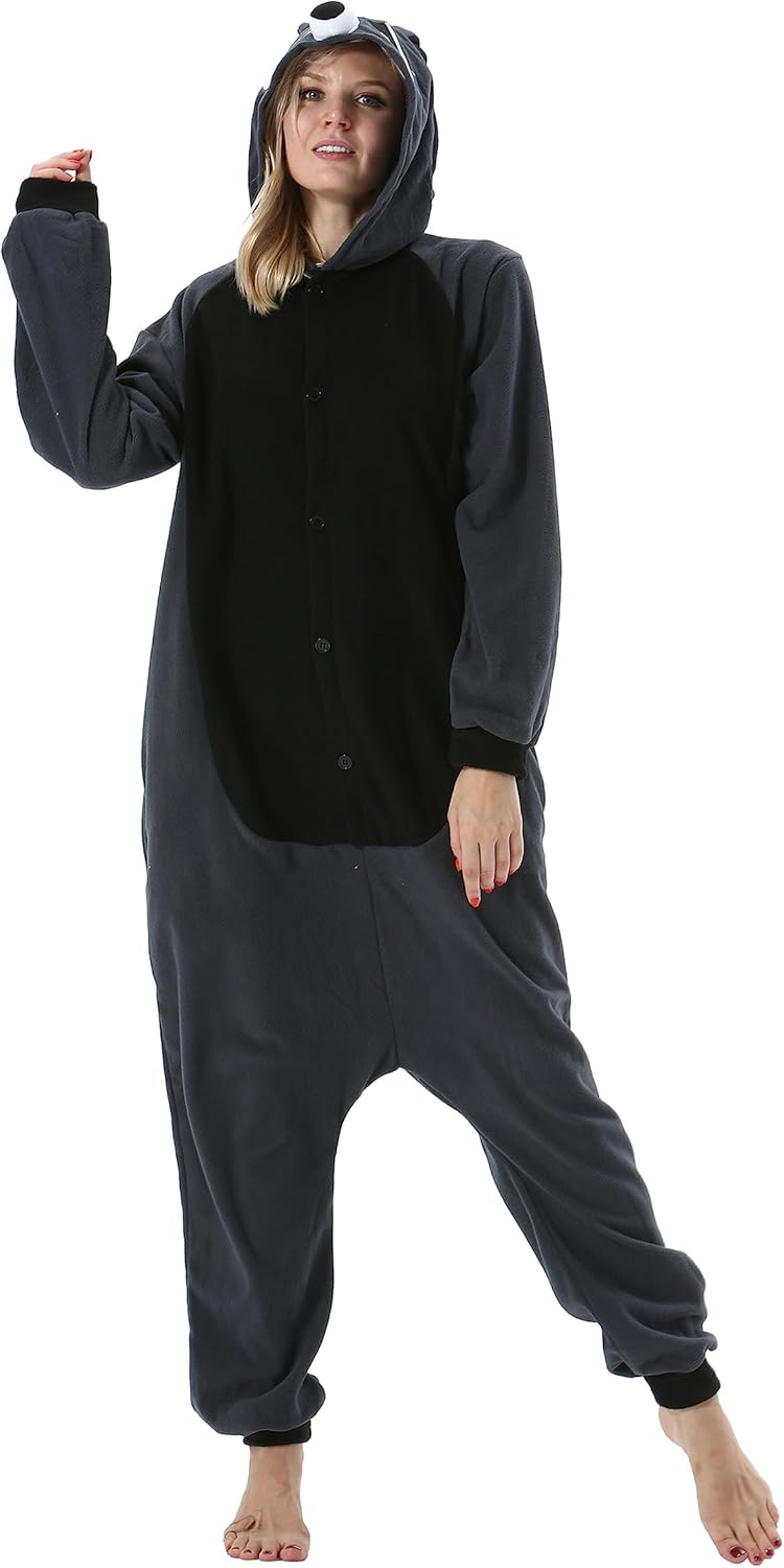 AKAAYUKO Faschingskostüme Tiere Onesie Damen Karneval Kostüm Pyjama Herren Halloween Jumpsuit Schlaf