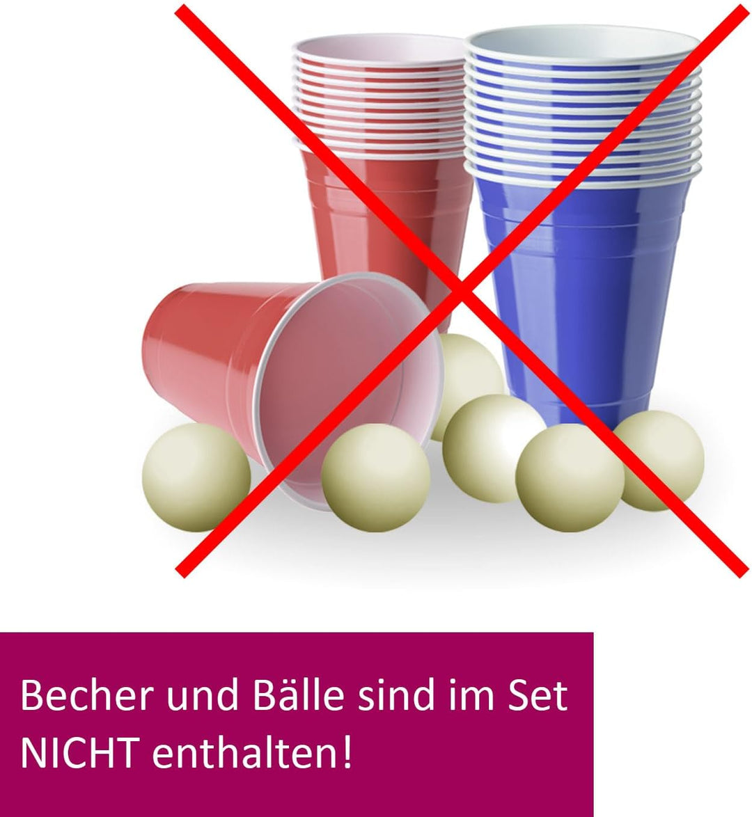younikat Beer Pong Spielfeld-Matte I 180 x 60 cm I Bierkrug Design I Trinkspiel I Party-Spiele und G