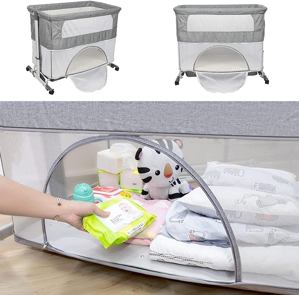 OHMG Kinderbett, Wiege für Neugeborene, Seite Bett, Face to Me, für Cosleeping, Geburt bis 9 kg, kla