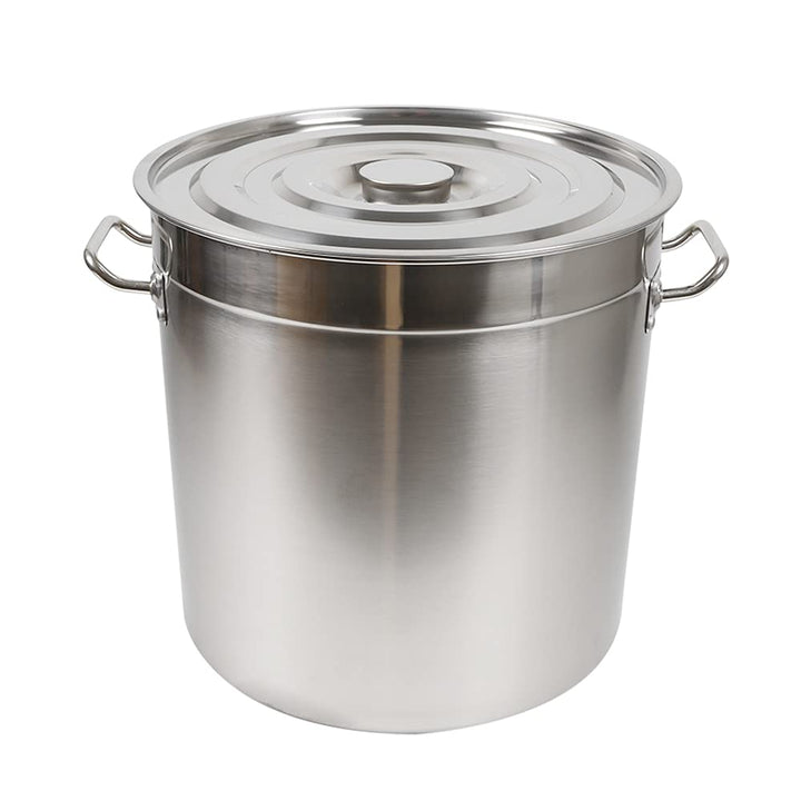 LoyaltyClivia Edelstahl Suppentopf, 50L, Poliert, mit Deckel, Silber, 70L