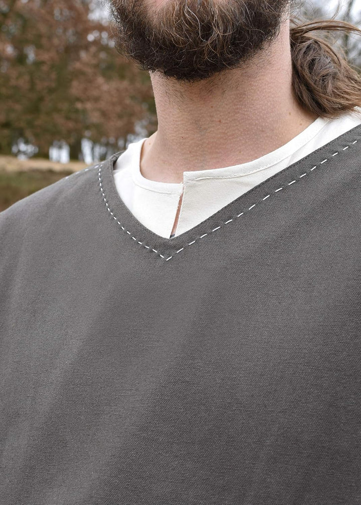 Battle-Merchant | Mittelalter Tunika Askur | LARP Wikinger Kleidung aus Baumwolle für Herren Weinrot