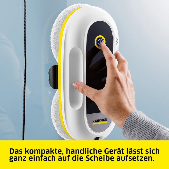 Karcher Fensterputzroboter RCW 2 Extra+, automatische Fensterreinigung, mit Sicherungsseil und Notve
