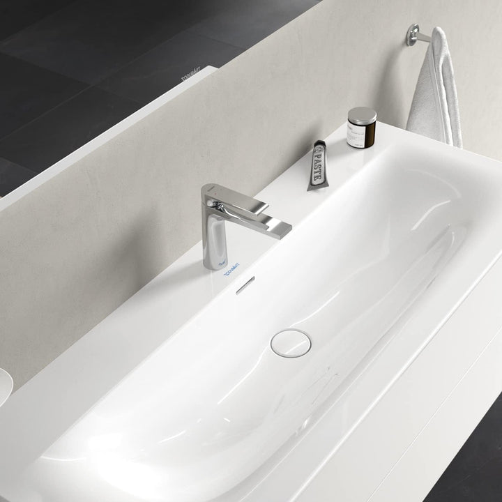 Duravit Tulum Waschtischarmatur, Grösse M (Auslauf Höhe 122 mm), Wasserhahn Bad, Waschbecken Armatur