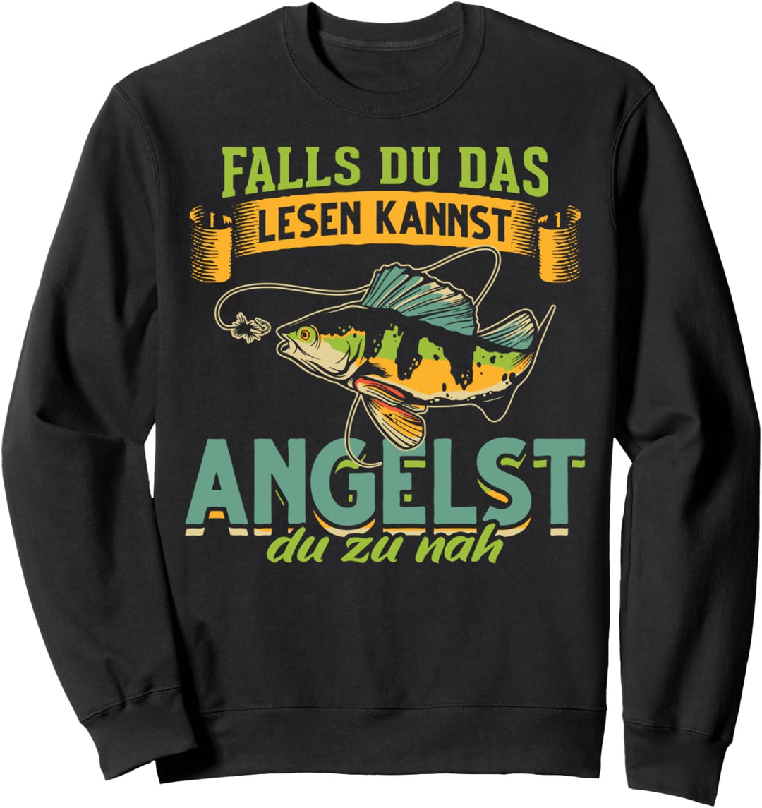 Angeln lustiger Spruch Angler Fischer Fisch Angelsport Sweatshirt