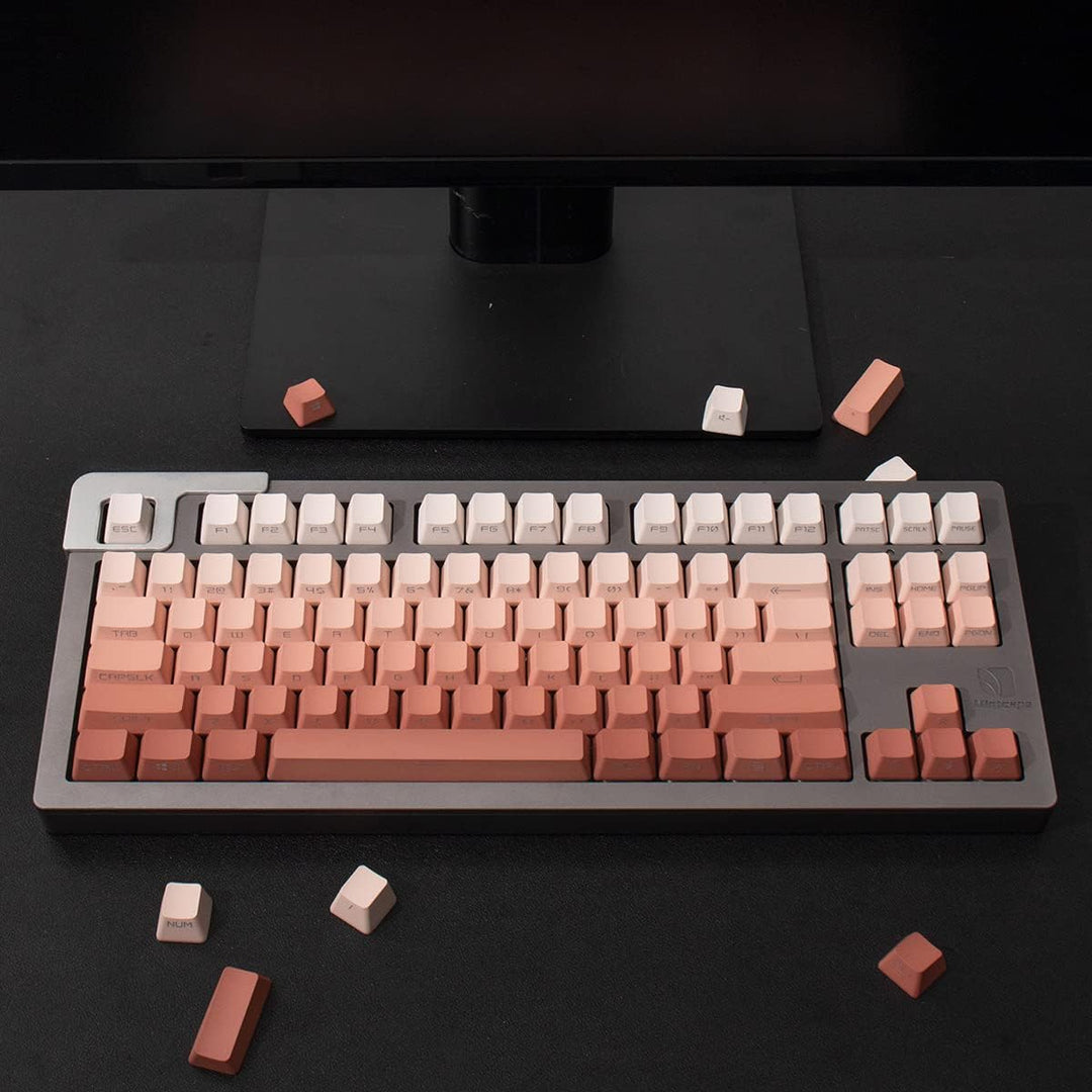 134 Tasten Side Printed Keycaps OEM Profil Hintergrundbeleuchtete Tastenkappen Fit für 60% 65% 95% C