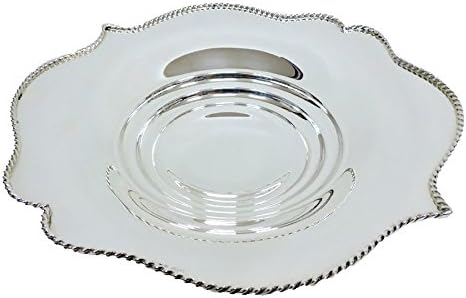 Cestello in Argento 800 lucido Con bordino Corda e piedini