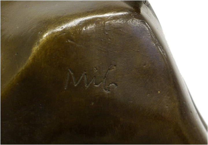 Kunst & Ambiente - Moderne Bronzefigur - Kraftvoller Stier - signiert von Milo - Echte Bronze - Stie