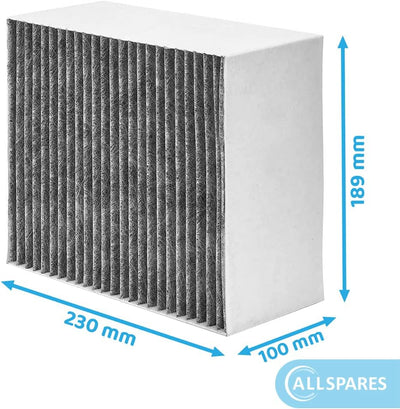 AllSpares CleanAir Umluftersatzfilter für Dunstabzugshauben geeignet für Bosch DSZ5220 / DSZ5201 / 0