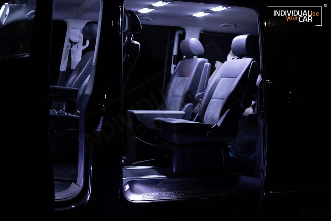 INDIVIDUALise your CAR Innenraumbeleuchtung SET für T5 Multivan (Cool-White) Kaltweiss, Cool-White