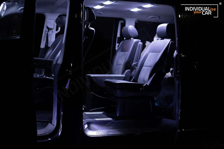 INDIVIDUALise your CAR Innenraumbeleuchtung SET für T5 Multivan (Cool-White) Kaltweiss, Cool-White