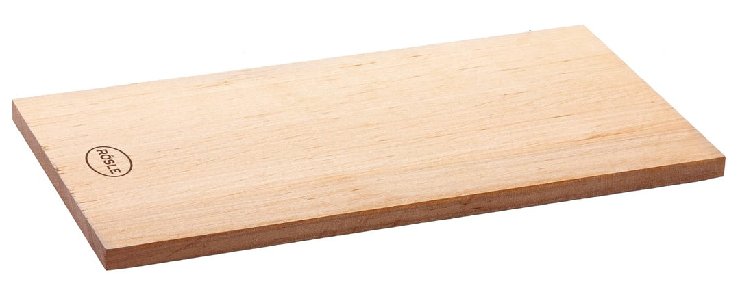 RÖSLE Aromaplanke Erle 2-tlg., Hochwertige Erlenholzplanken für Holzaroma im Grillgut, mehrfach verw