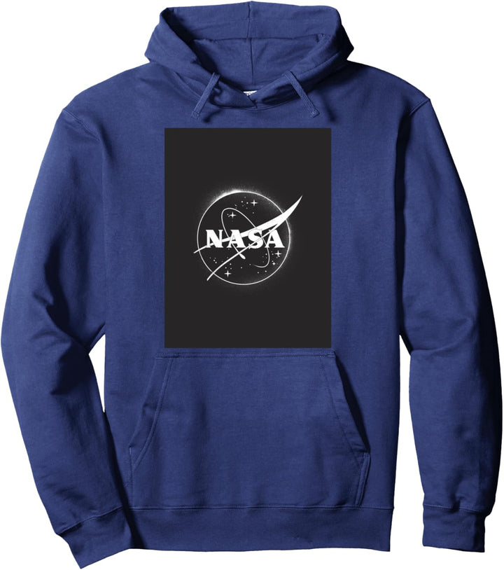 NASA White Crest Logo With Spray Tag Pullover Hoodie