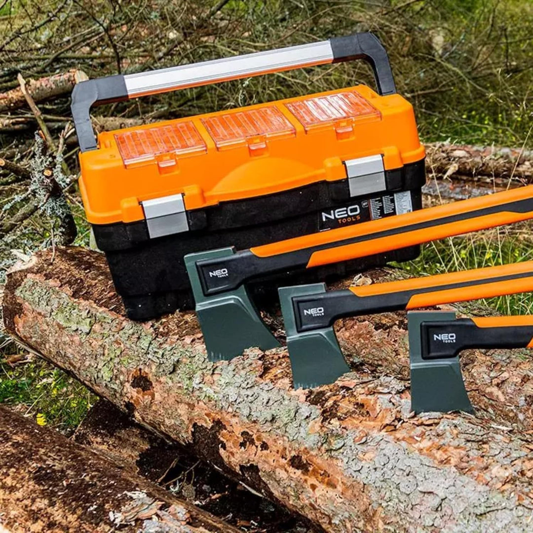 NEO TOOLS Gereedschapkoffer Werkzeugkasten 18", 46.2 x 25.6 x 24.2 cm, Alu-Schnappverschlüsse, 2 Auf