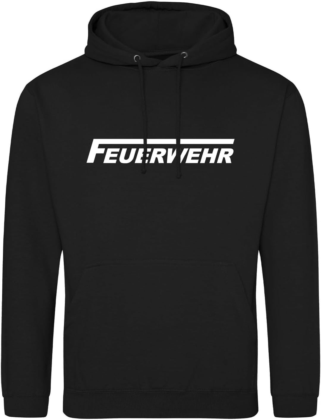 huuraa Unisex Hoodie Feuerwehr langes F Pullover Vegan Grösse 3XL Deep Black mit Motiv für Lebensret
