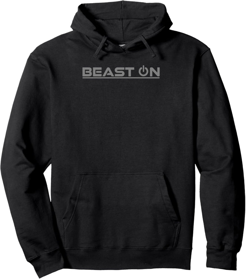 Beast ON grau Gym Bodybuilding Training modernes Fitness Pullover Hoodie