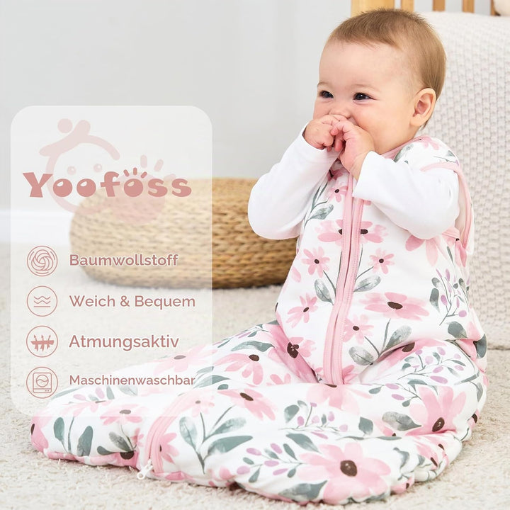 Yoofoss Baby Schlafsack Winter Baumwolle 2.5 TOG Warm Baby Winterschlafsack Herbst Weich Babyschlafs