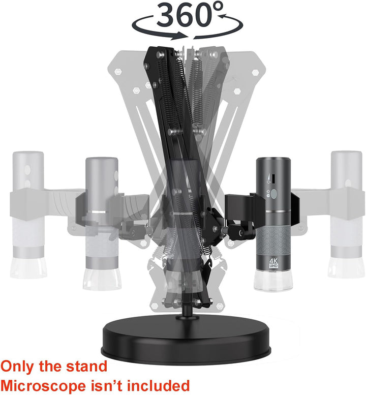 Max 53cm Einstellbarer Universalständer für Digitale Mikroskope – 360° drehbarer Arm, Tischklemme im