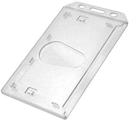 Waizmann.IDeaS® 50x Kartenhalter Ausweishülle Ausweishalter Hartplastik Polycarbonat Namensschild Da