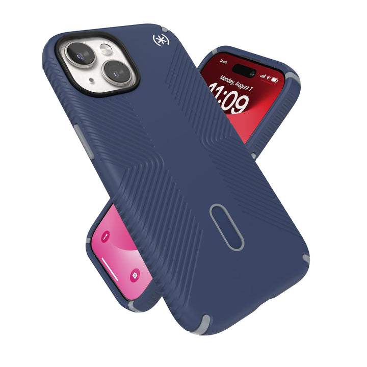 Speck iPhone 15 Hülle – ClickLock rutschfeste Interlock, gebaut für MagSafe, Fallschutzgriff – für i