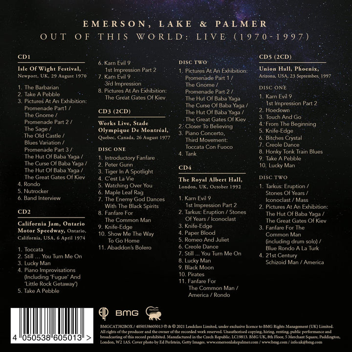 Out of This World:Live (1970-1997), Audio-CD