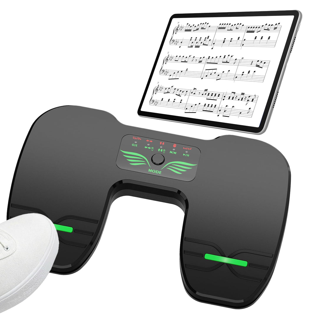 Bluetooth Page Turning Pedal: Bluetooth Fussschalter - Wiederaufladbare Musik Lese Controller für Ta