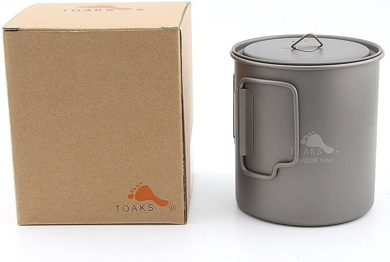 TOAKS Camping Titan Topf Becher Schale (375ml, 450ml, 550ml, 650ml, 700ml, 750ml, 900ml), Outdoor Pi