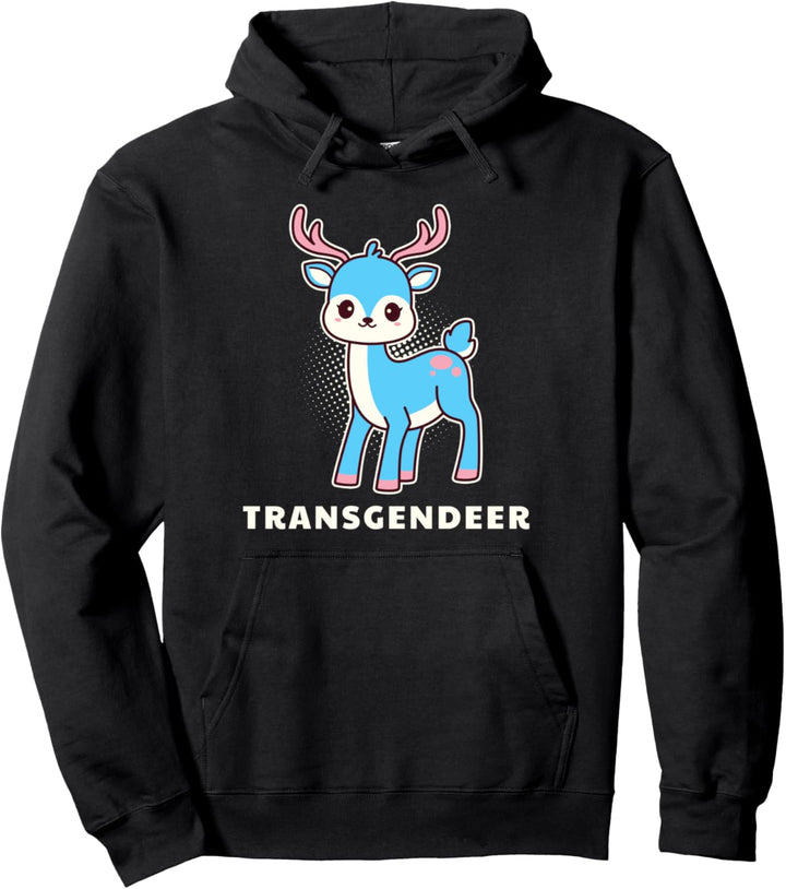Süsses Kawaii Transhirsch - Trans Pride Flagge Pullover Hoodie