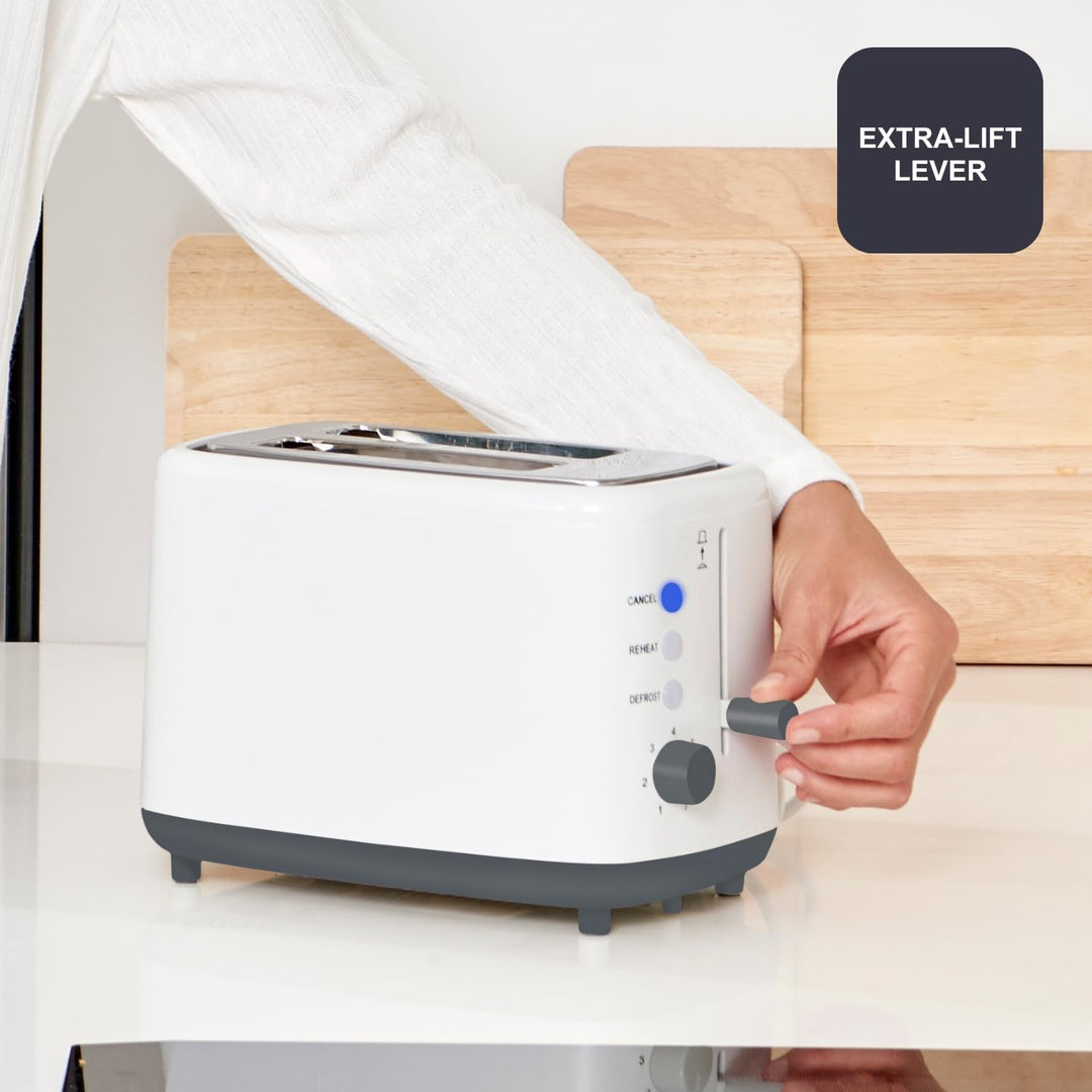 Black+Decker + Decker BXTO820E - Toaster 820W. 2 breite Toastschlitze. 7 Röstgradstufen. Automatisch