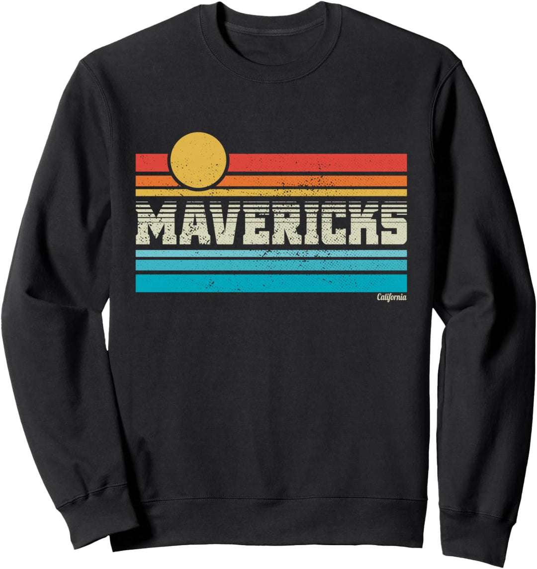 Mavericks Kalifornien USA Retro Vintage Surf Trip Surfer Sweatshirt