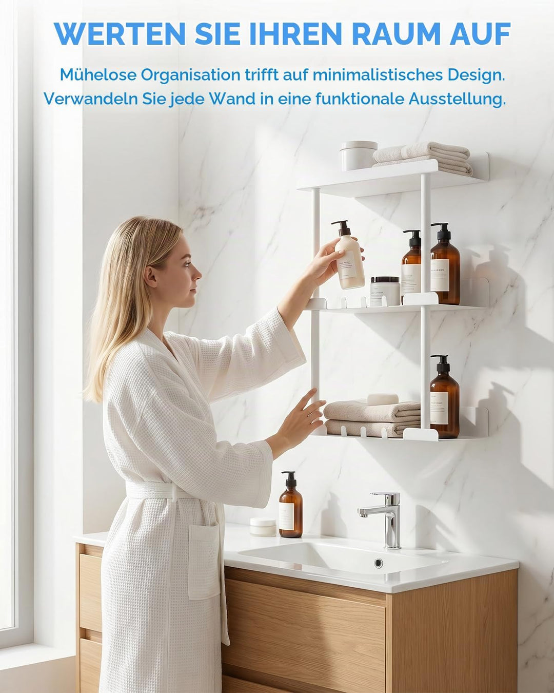Handtuchregal Badezimmer Badetuchhalter, Handtuchregal Badezimmer, Handtuchhalter ohne Bohren, Gäste