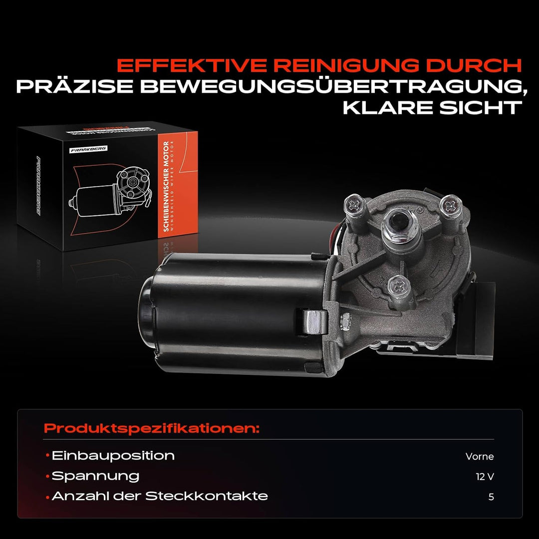 Frankberg 1x Wischermotor Scheibenwischermotor 12V 5-Polig Vorne Links oder Rechts Kompatibel mit Do