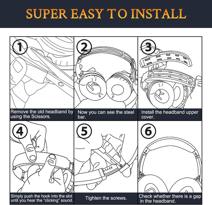 SOULWIT Ersatz Kopfband Stirnband für Bose QuietComfort 45 (QC45)/QuietComfort SE (QC SE)/New QuietC