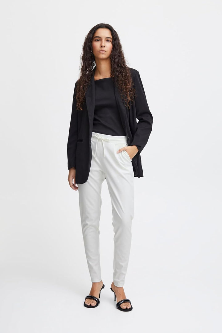 ICHI IHKATE PA2 Damen Sweathose Sweatpants Relaxhose mit Stretch Schmaler Schnitt mit Elastikbund XS