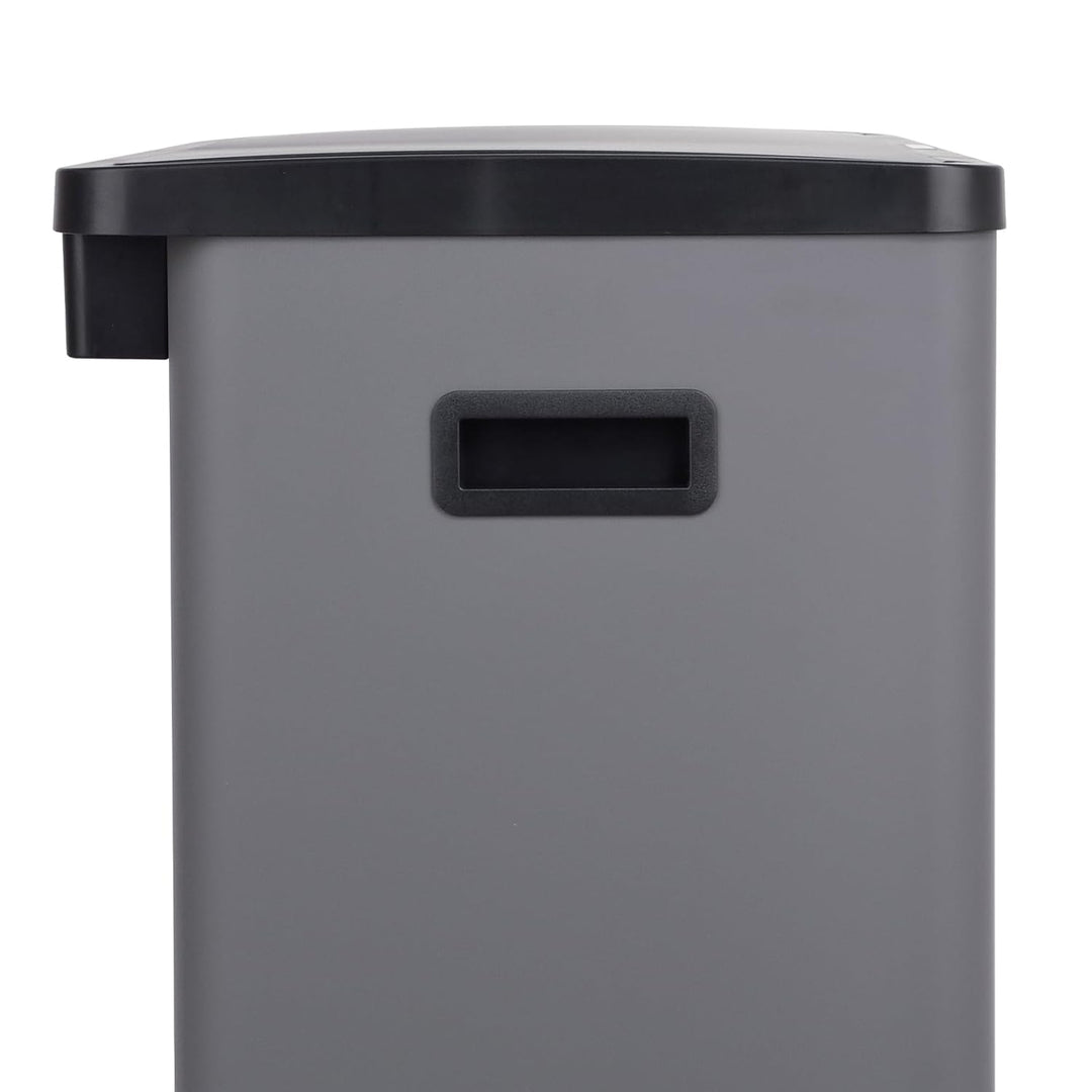 SVITA SR3X18 54L Sensor-Mülleimer 3 Fächer Mülltrennsystem Abfalleimer Stahl Grau SR3X18 (54L) Grau,