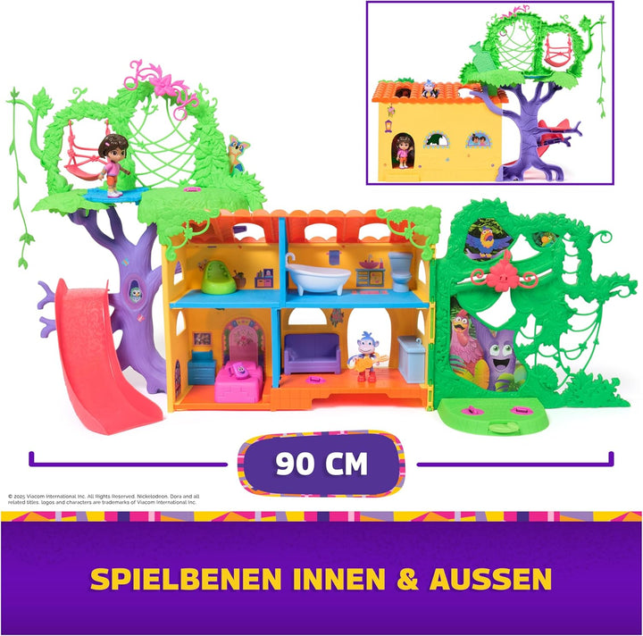 Dora Regenwald Casita Spielset - mit 2 Figuren, 8 Accessoires, 2 Songs und Geräuscheffekten aus der