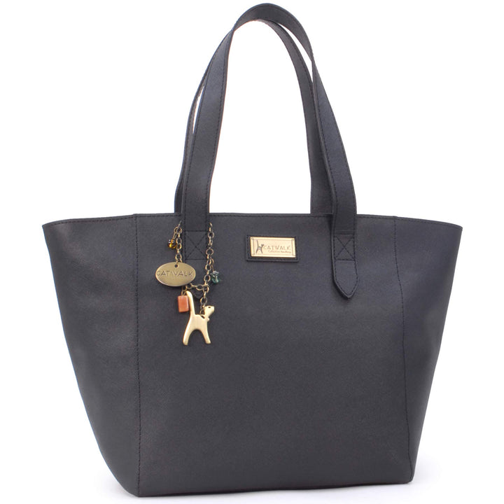 Catwalk Collection Handbags - "Saffiano Wasserbeständiges Leder - Tote Grosse/Schultertasche/Shopper