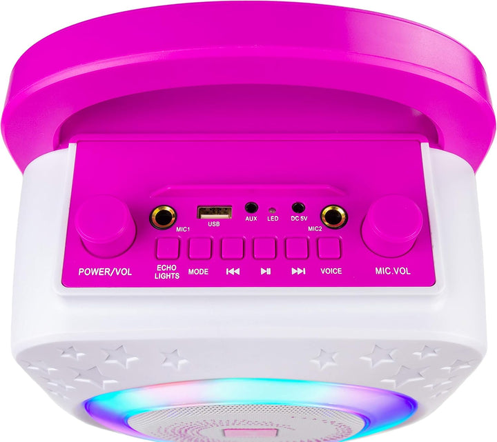 RockJam Ring Bluetooth Karaoke Machine with Two Mics