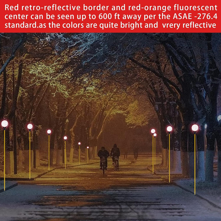 Orangefarbene Auffahrt-Reflektoren, reflektierende Einfahrtmarkierungen, 2-Wege-Reflektor, Schneemar