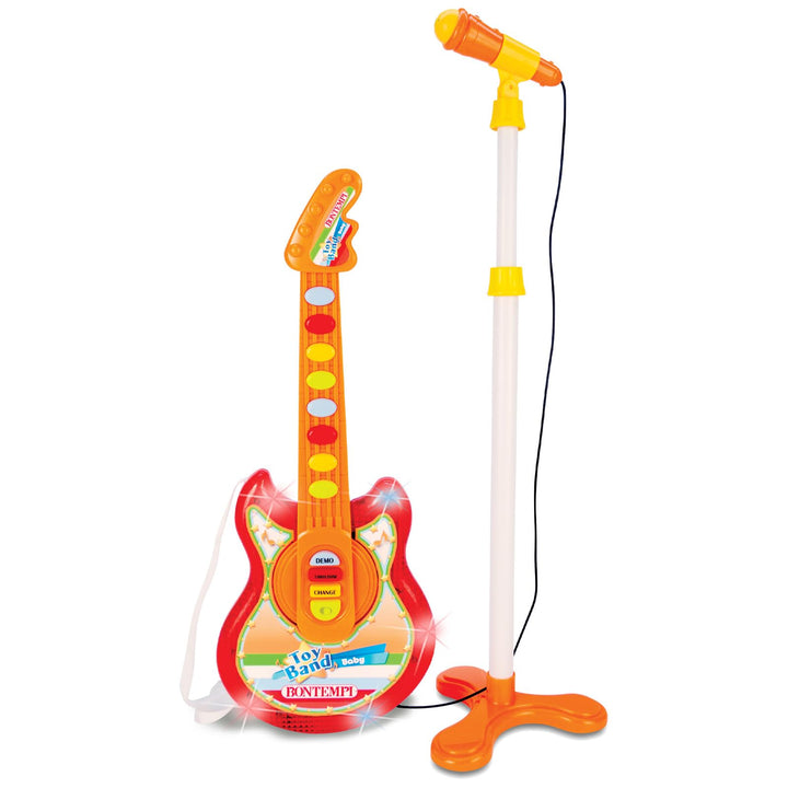 Bontempi 24 5025 Baby-Rockgitarre Ständer-Mikrofon, Mehrfarbig