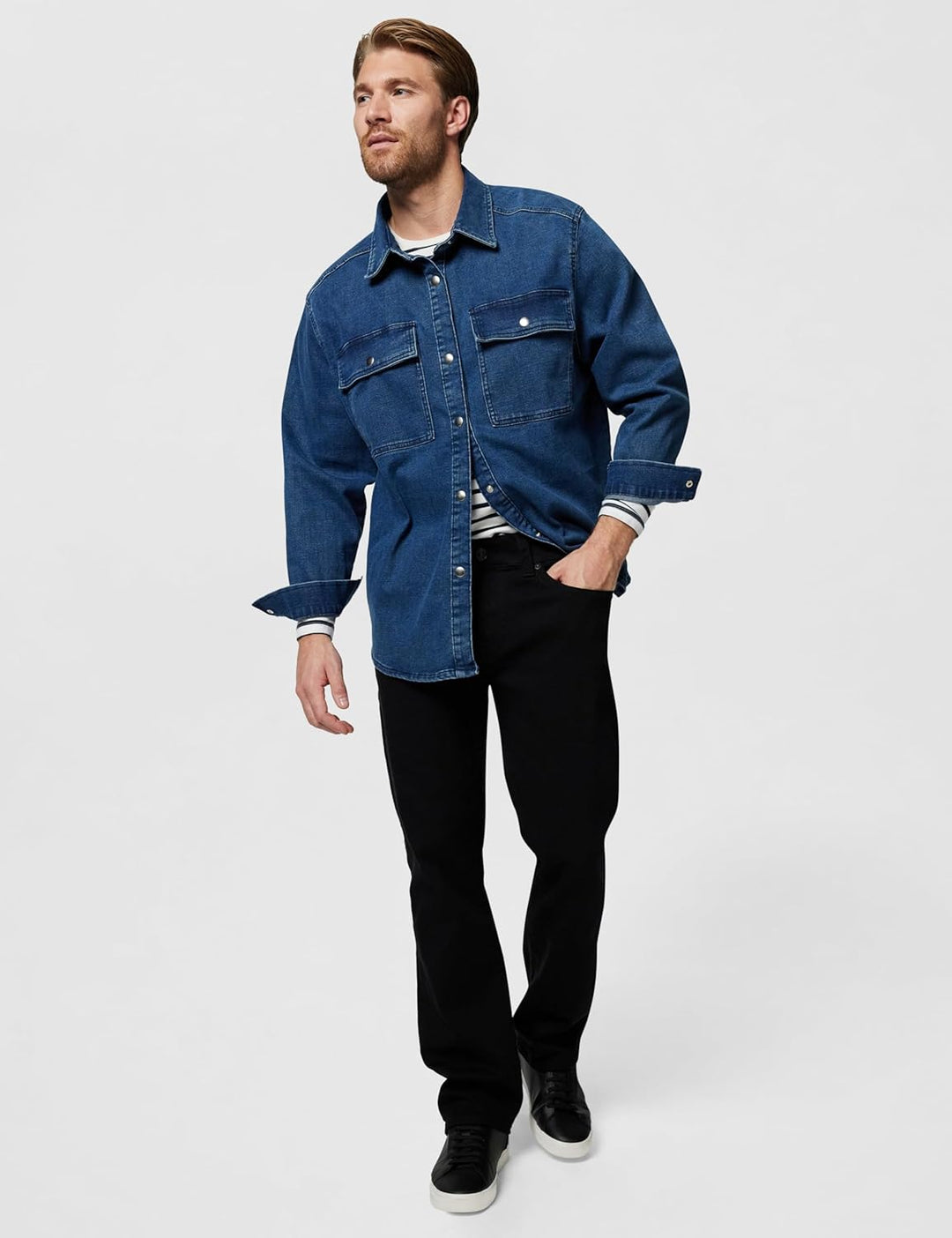 True Religion, Ricky Flap Sn, Herren-Jeans mit Schrittlänge 81,3 cm 28 Body Spülung Schwarz, 28 Body