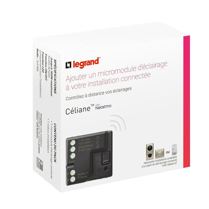 Legrand 64888 Celiane with Netatmo Mikromodul, On/Off-Anschluss, Weiss