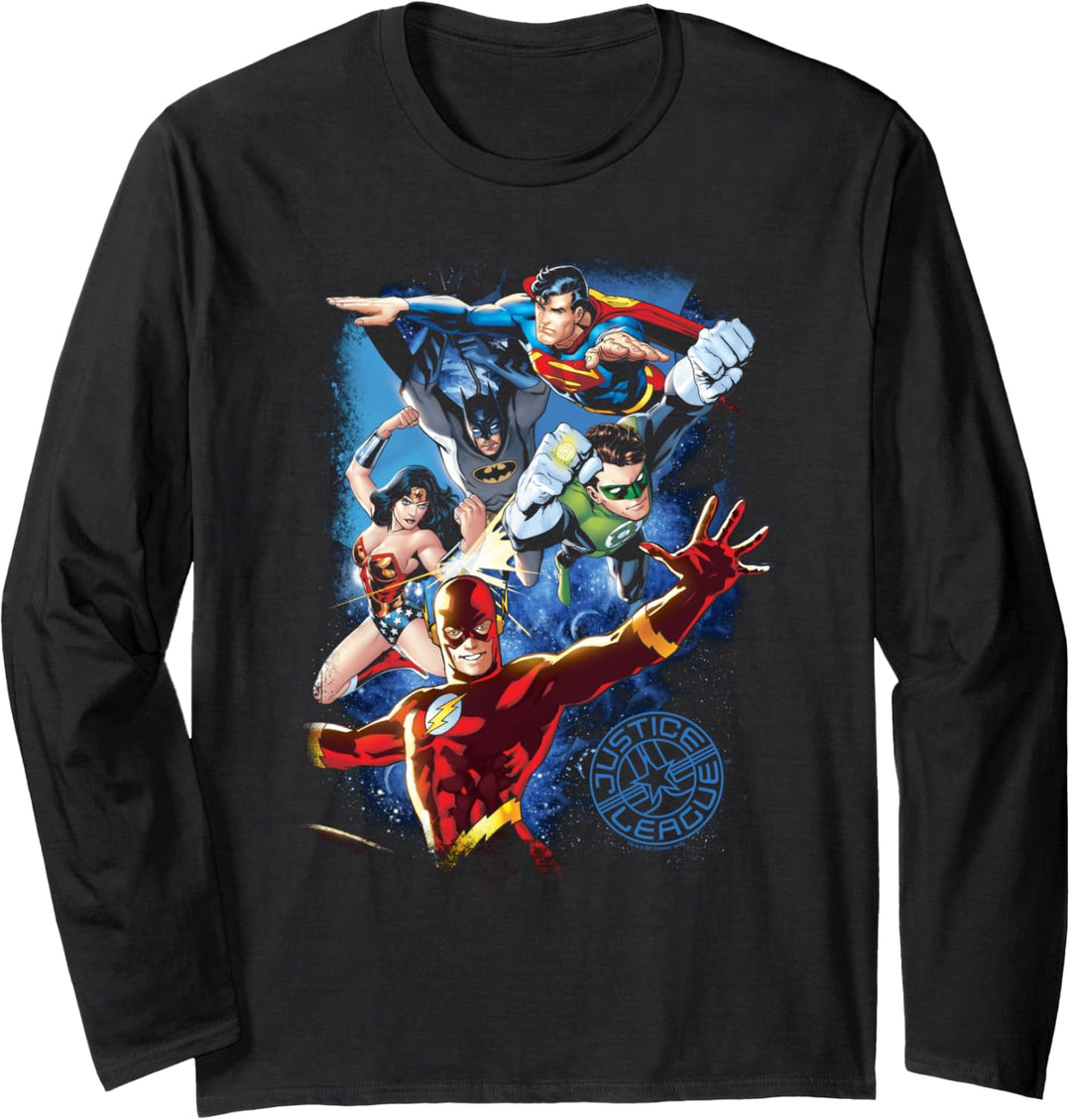 Justice League Galactic Attack Color Langarmshirt