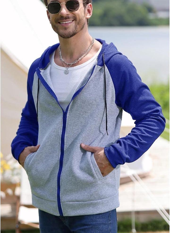 YawYews Sweatjacke Herren Zipper Hoodie Kapuzenjacke Herren Sweatjacke Mit Kapuze Sweatshirt Jacke R