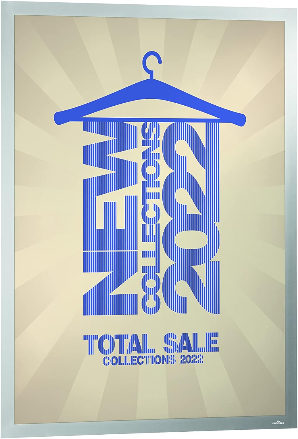 Durable Info-Rahmen Duraframe Poster (50 x 70 cm, selbstklebender Plakatrahmen mit Magnetverschluss)